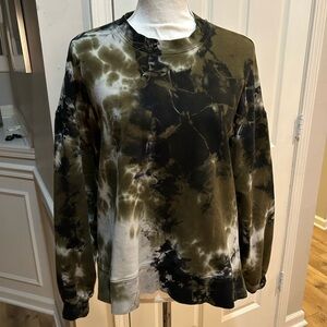 Electric & Rose Tie-Dye Sweatshirt - Olive and Black small